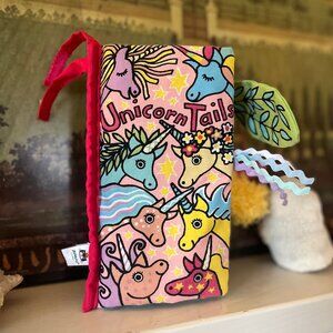 Retired Jellycat Unicorn Tails Soft Book